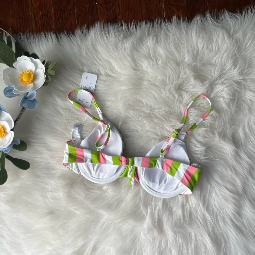 Stripe Underwire Bikini Top Size M NWT by Dippin’ Daisy